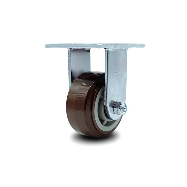 Service Caster 4 Inch Polyurethane Wheel Rigid Caster with Ball Bearing SCC-30R420-PPUB - main